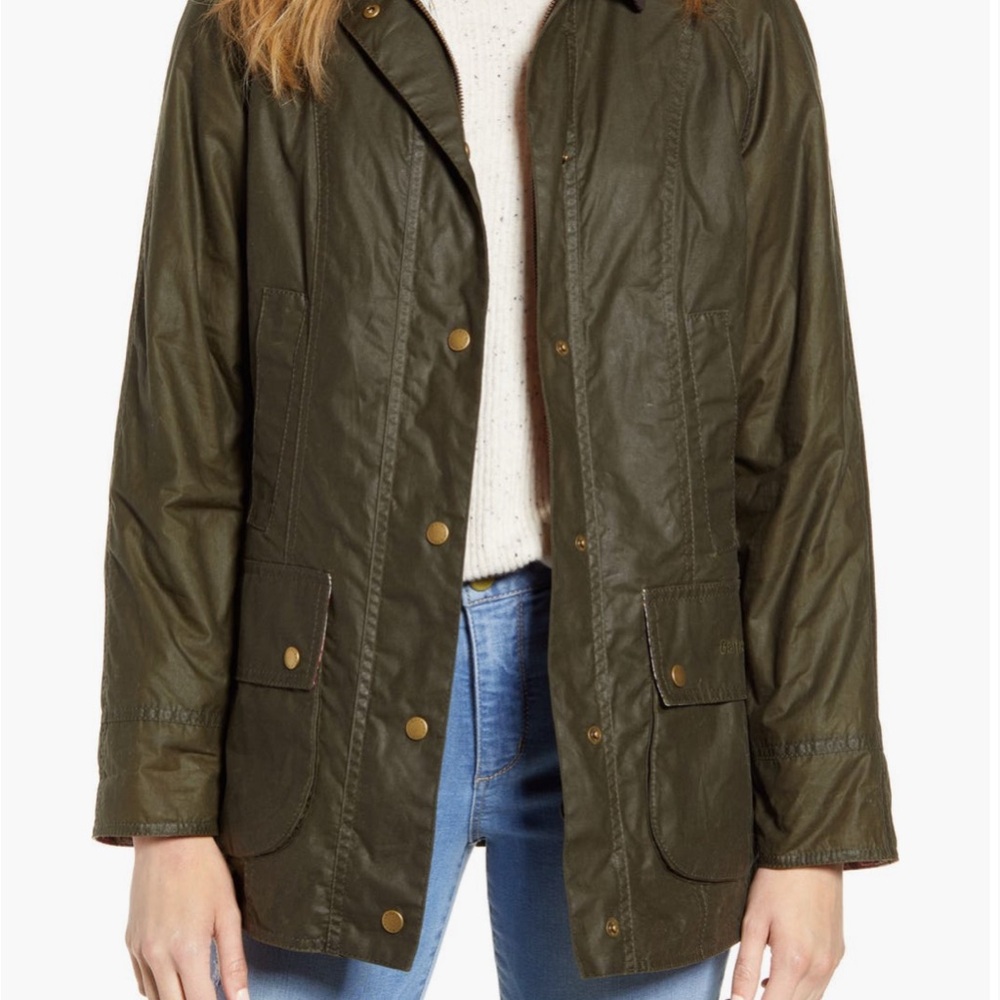 Barbour Olive Green Waxed Jacket
